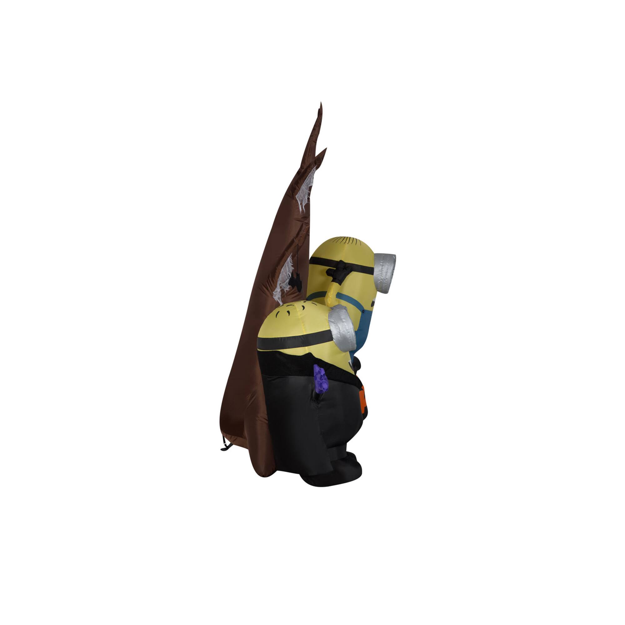 5.5ft. Airblown® Inflatable Minions with Tree and Pumpkin